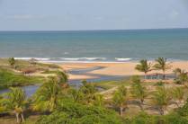 Vista da nossa varanda, na pousada  Sabambugi, praia de Sagi, Baía Formosa - RN